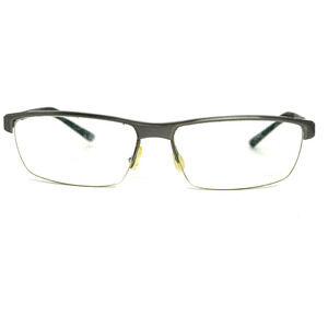 Nike 6052 201 Black Brown Titanium Half Rim Eyeglasses Frames 59-15 145 H19268